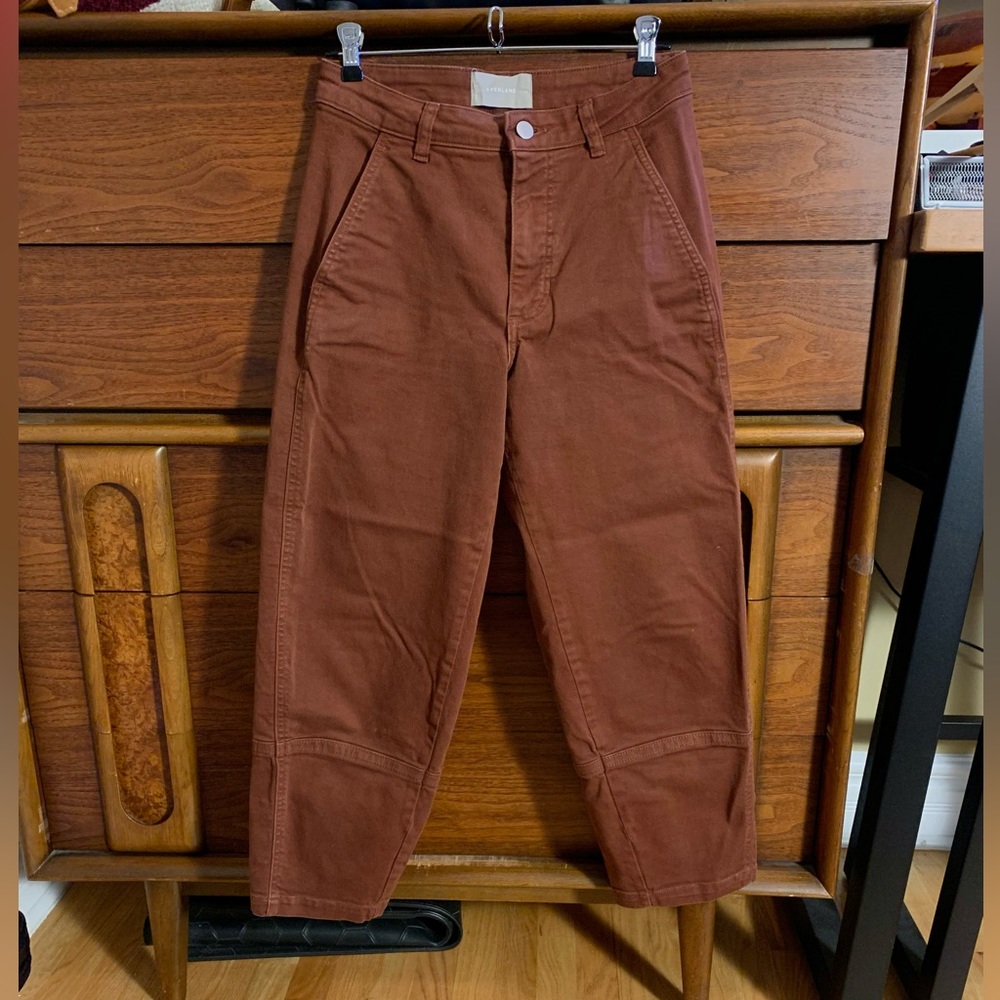 Everlane Utility Barrel Pant in Rosewood